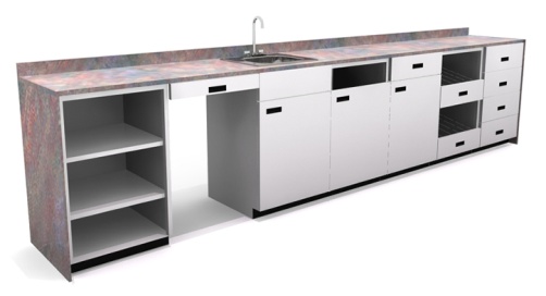 Open Storage Unit - Pharmacy Metal Undercounter